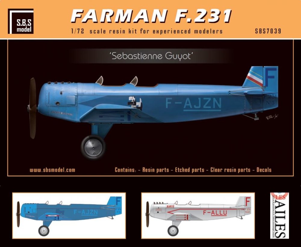 MODELIMEX Online Shop | 1/72 Farman F.231 'Sebastienne Guyot' (resin ...