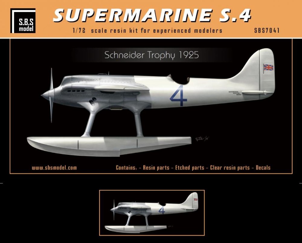 1/72 Supermarine S.4 'Schneider Trophy 1925'