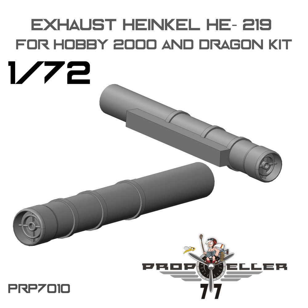 1/72 Heinkel He 219 Exhaust (DRAG/H.2000)