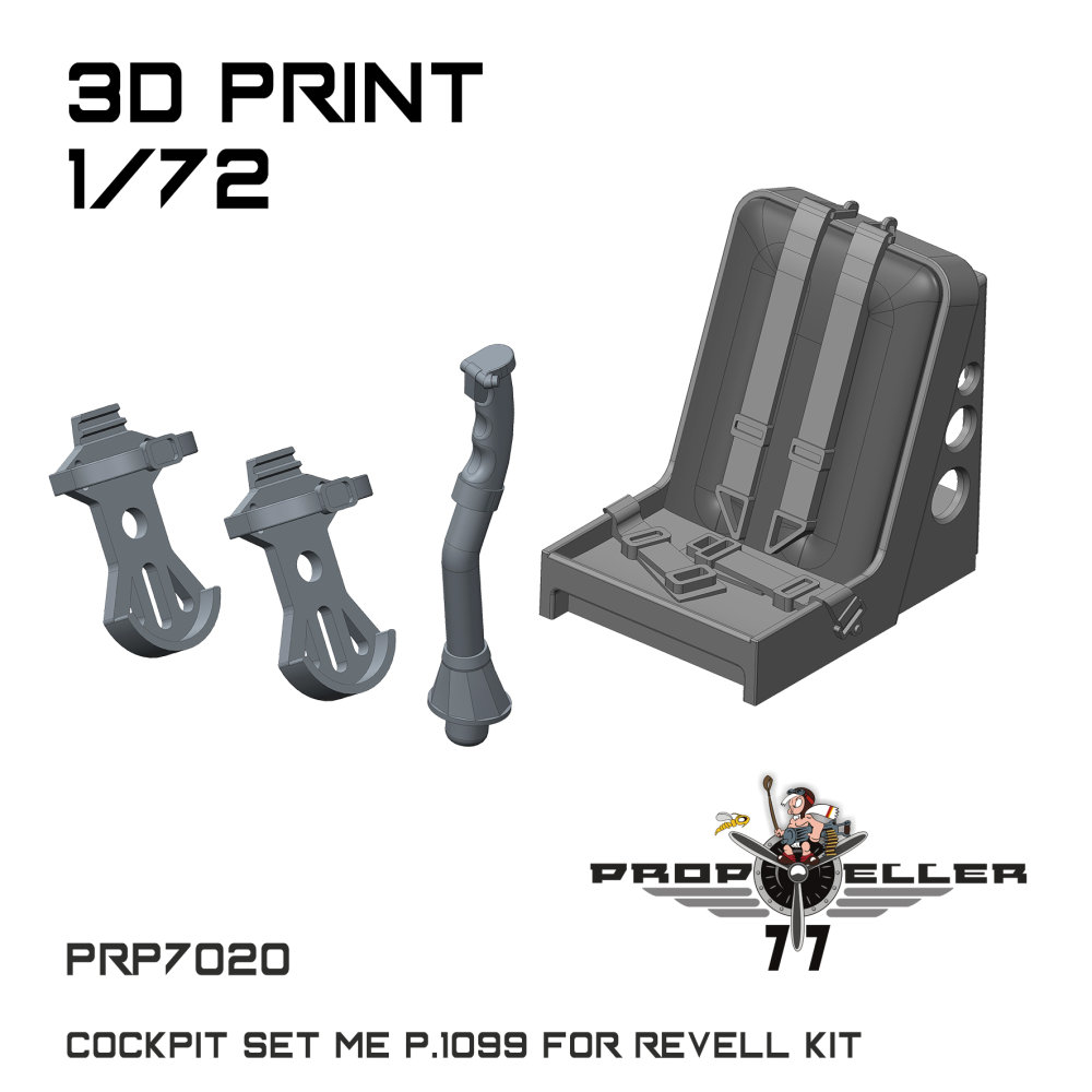1/72 Me P.1099 Cockpit set (REV)