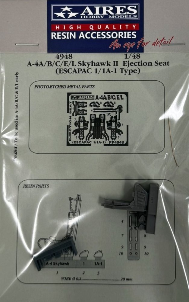 1/48 A-4A/B/C/E/L Skyhawk ej.seat (ESCAPAC 1/1A-1)