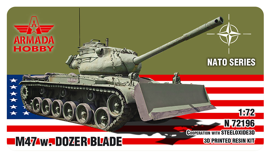 1/72 M47 w/ Dozer Blade (3D printed resin kit)