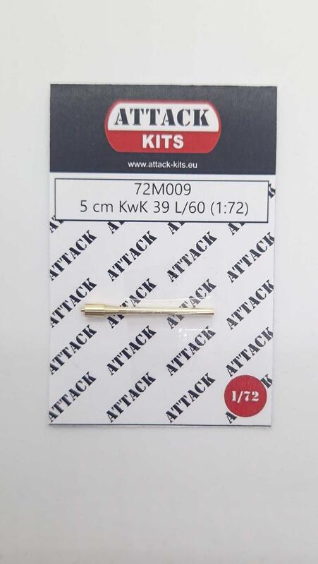 1/72 Metal Gun Barrel KwK 39 L/60