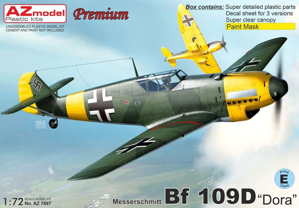 1/72 Messerschmitt Bf 109D 'Dora' (3x camo)