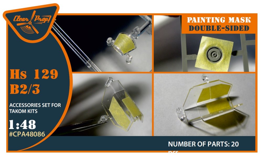 1/48 Hs 129B2/3 double-sided painting mask (TAKOM)