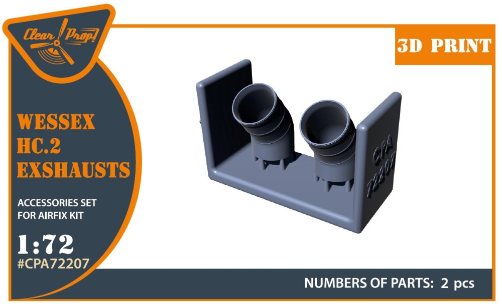 1/72 Wessex HC.2 Exhausts (AIRFIX)