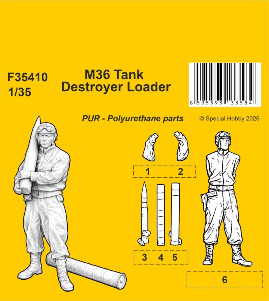 1/35 M36 Tank Destroyer Loader (1 fig.)