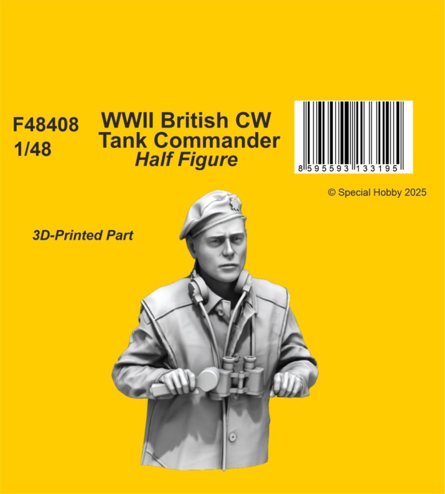 1/48 British CW Tank Commander WWII (half figure)
