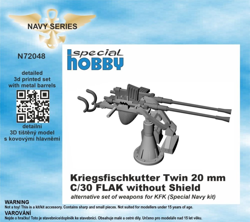 1/72 Kriegsfischk. Twin 20mm C/30 FLAK w/o Shield