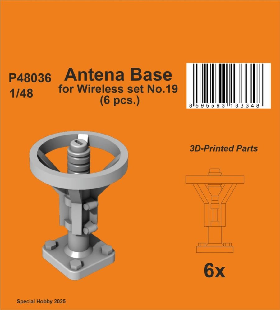 1/48 Antena Base for wirelessm set No.19 (6 pcs.)