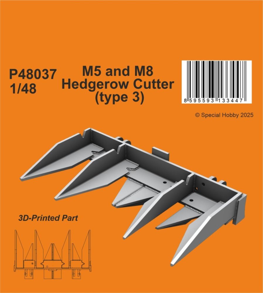1/48 M5 and M8 Hedgerow Cutter - type 3
