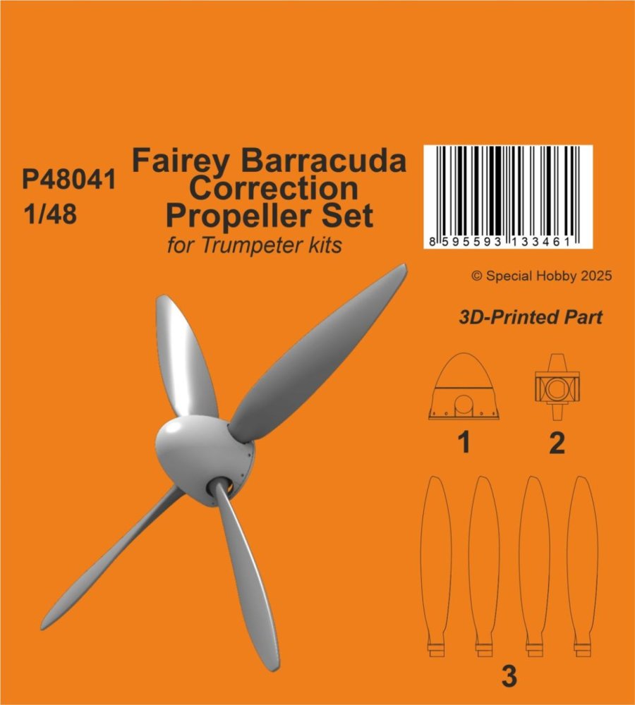 1/48 Fairey Barracuda Correct.Propeller Set (TRUM)
