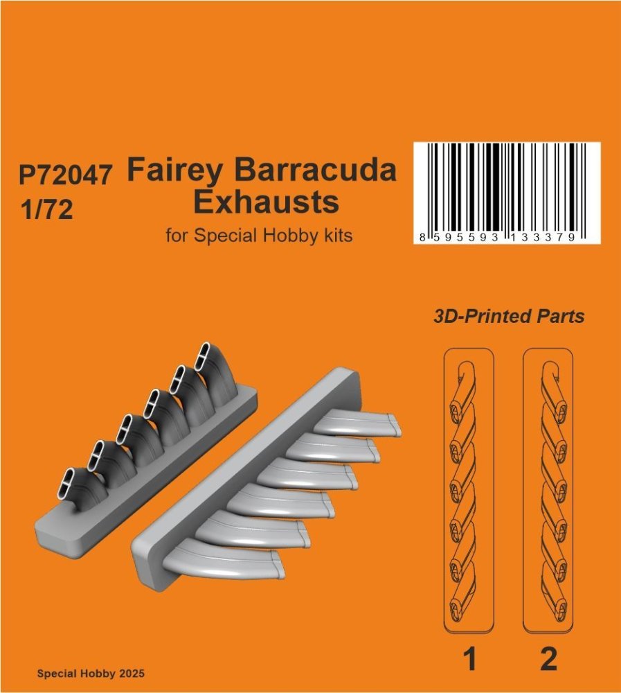 1/72 Fairey Barracuda Exhausts (SP.HOBBY)