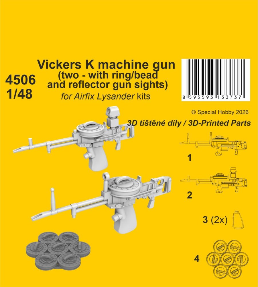 1/48 Vickers K machine gun for Lysander (AIRF)