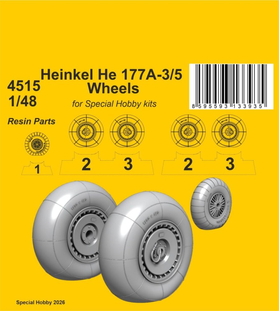 1/48 Heinkel He 177A-3/5 Wheels (SP.HOBBY)