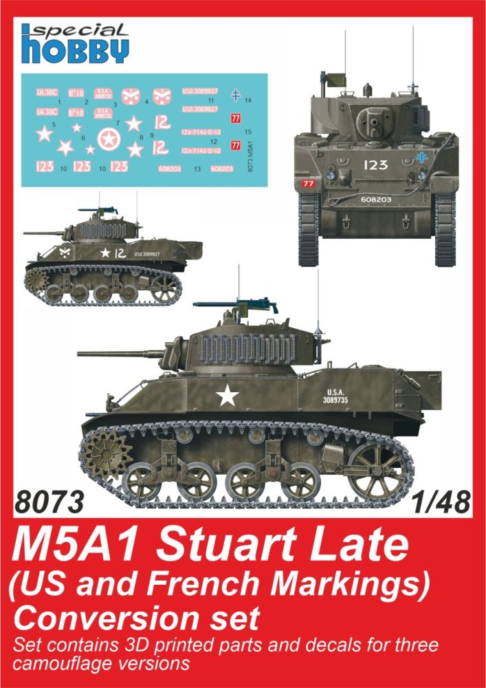 1/48 M5A1 Stuart Late - Conv.Set (US, France)