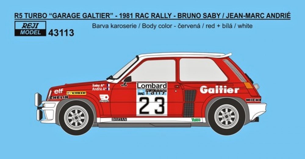 1/43 Renault 5 Turbo - RAC Rally 1981