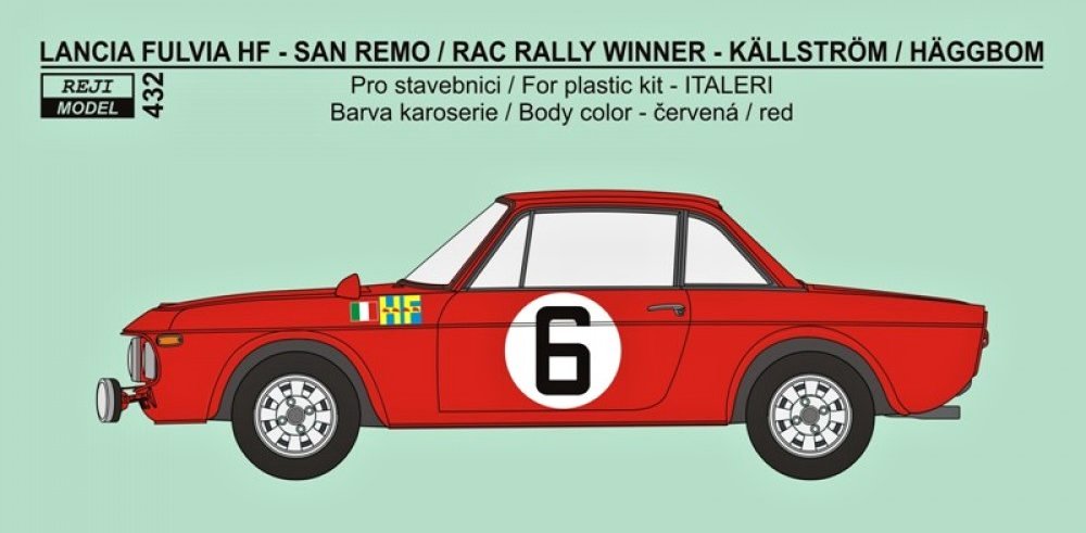 1/24 Lancia Fulvia HF RAC Rally San Remo 1969 
