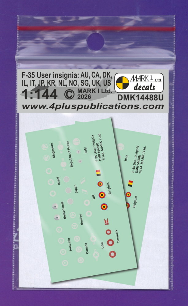 1/144 Decals F-35 Users insignia (2 sets) re-issue
