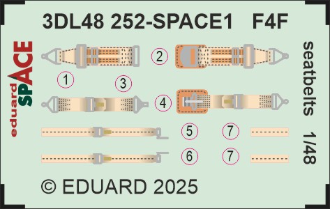1/48 F4F seatbelts SPACE (EDU)