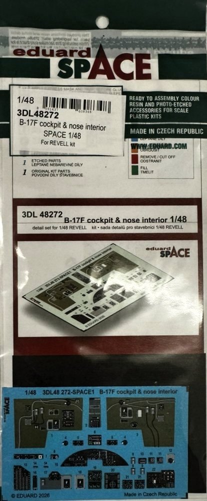 1/48 B-17F cockpit&nose interior SPACE (REV)