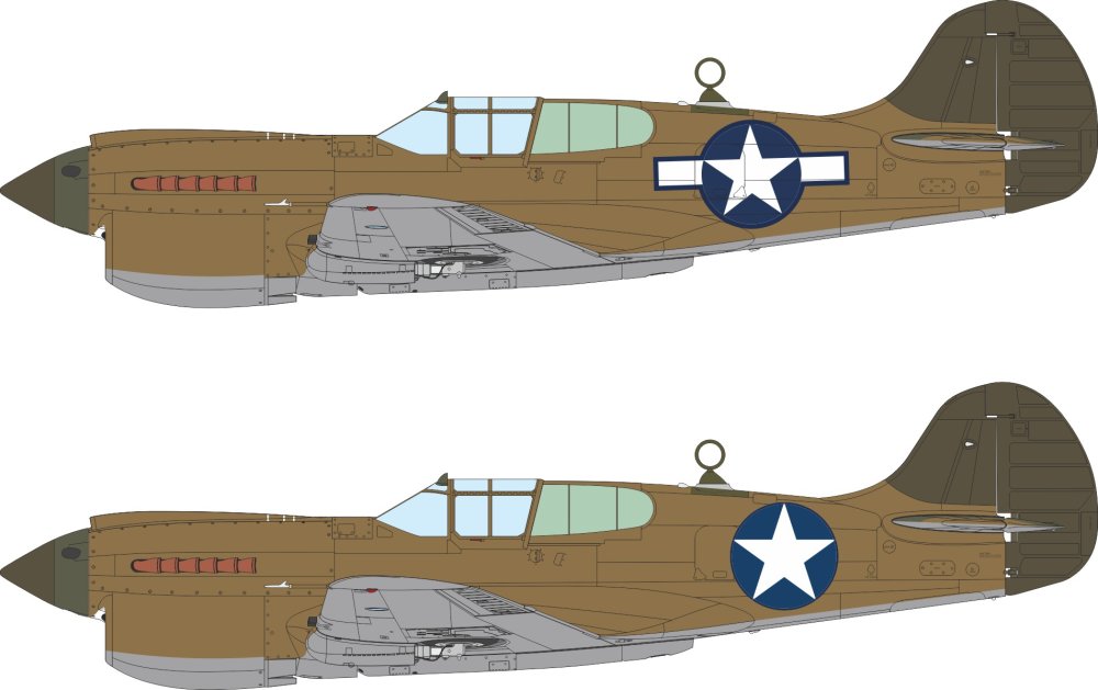 Mask 1/48 P-40K US nat.insignia (EDU)