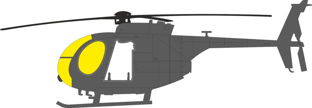 Mask 1/48 MH-6J (ICM)