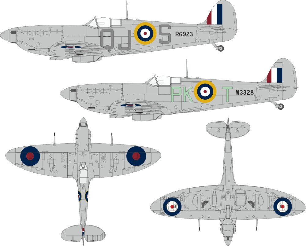 Mask 1/32 Spitfire Mk.Vb early Brit.nat.insignia