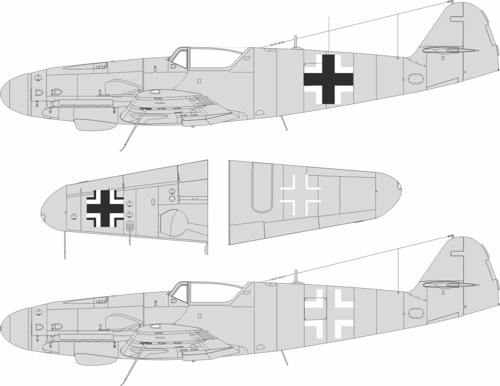 Mask 1/24 Bf 109G-5/6 national insignia (AIRF)