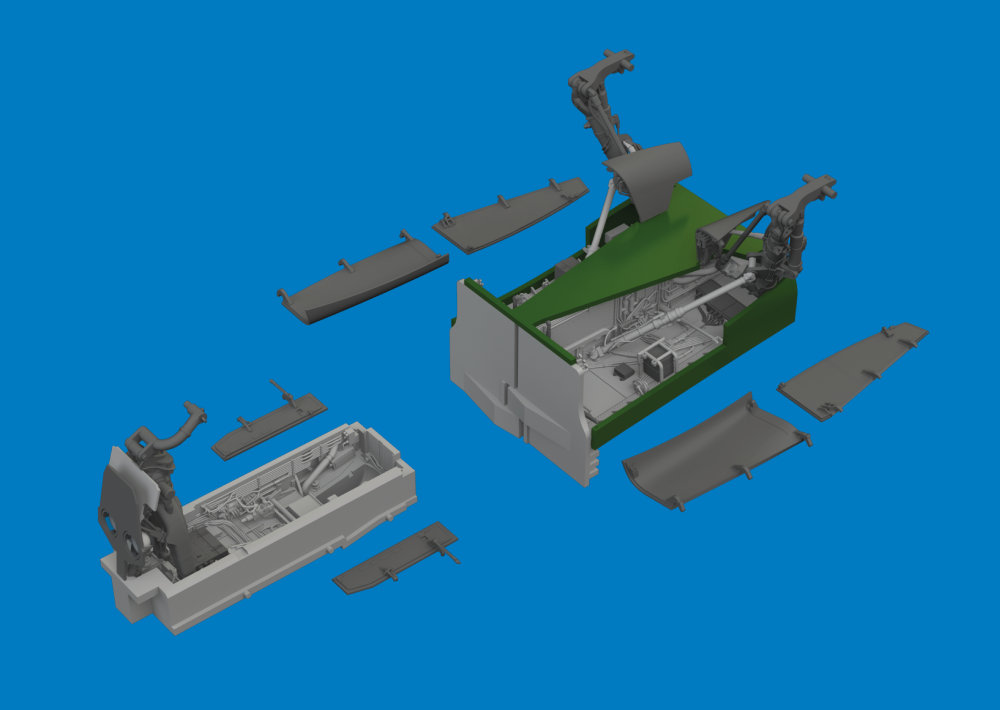 BRASSIN 1/48 Jaguar wheel bays&undercar.legs (AIR)