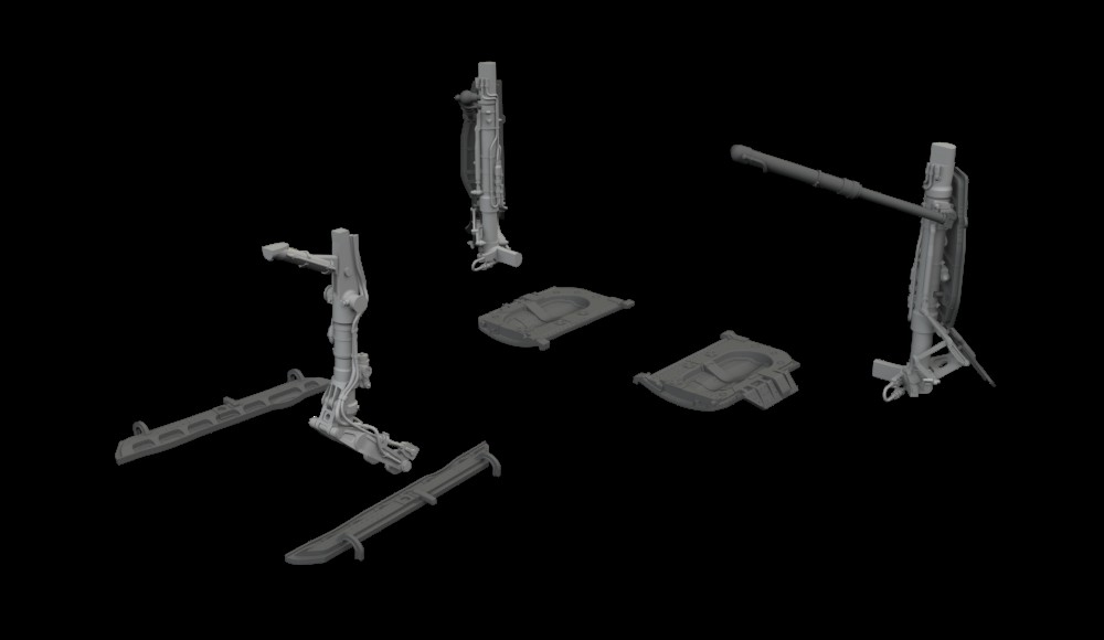 BRASSIN 1/48 MiG-21F undercarriage legs (EDU)