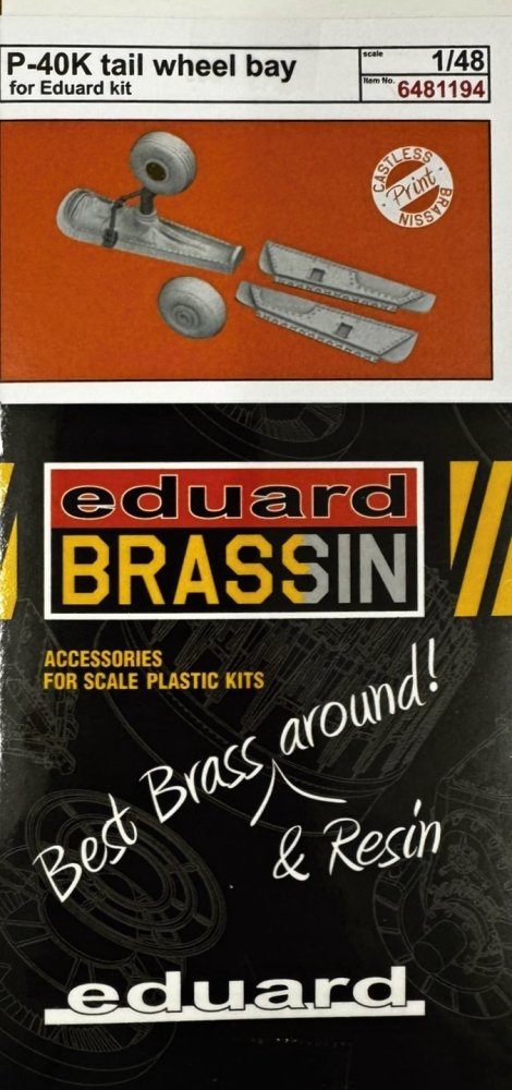 BRASSIN 1/48 P-40K tail wheel bay PRINT (EDU)