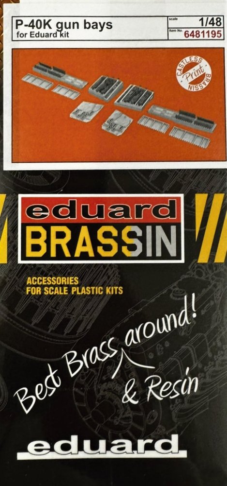 BRASSIN 1/48 P-40K gun bays PRINT (EDU)