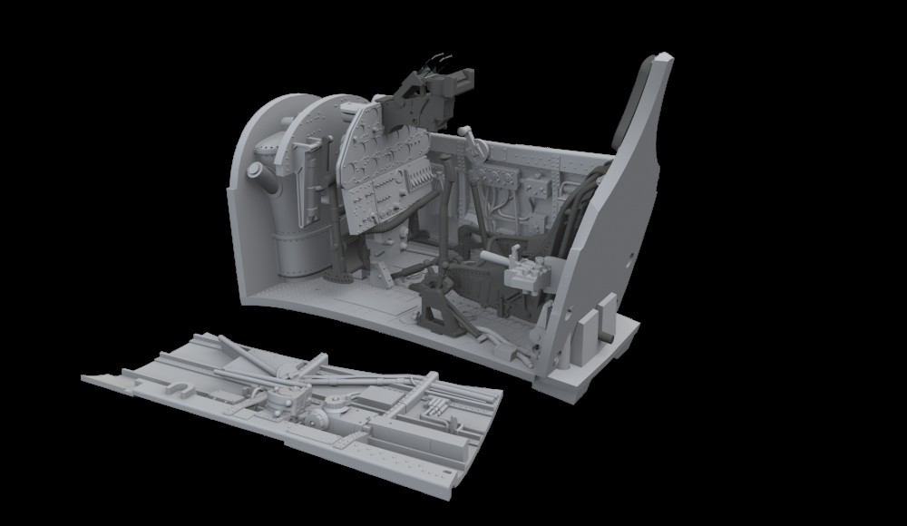 BRASSIN 1/48 P-40K cockpit PRINT (EDU)