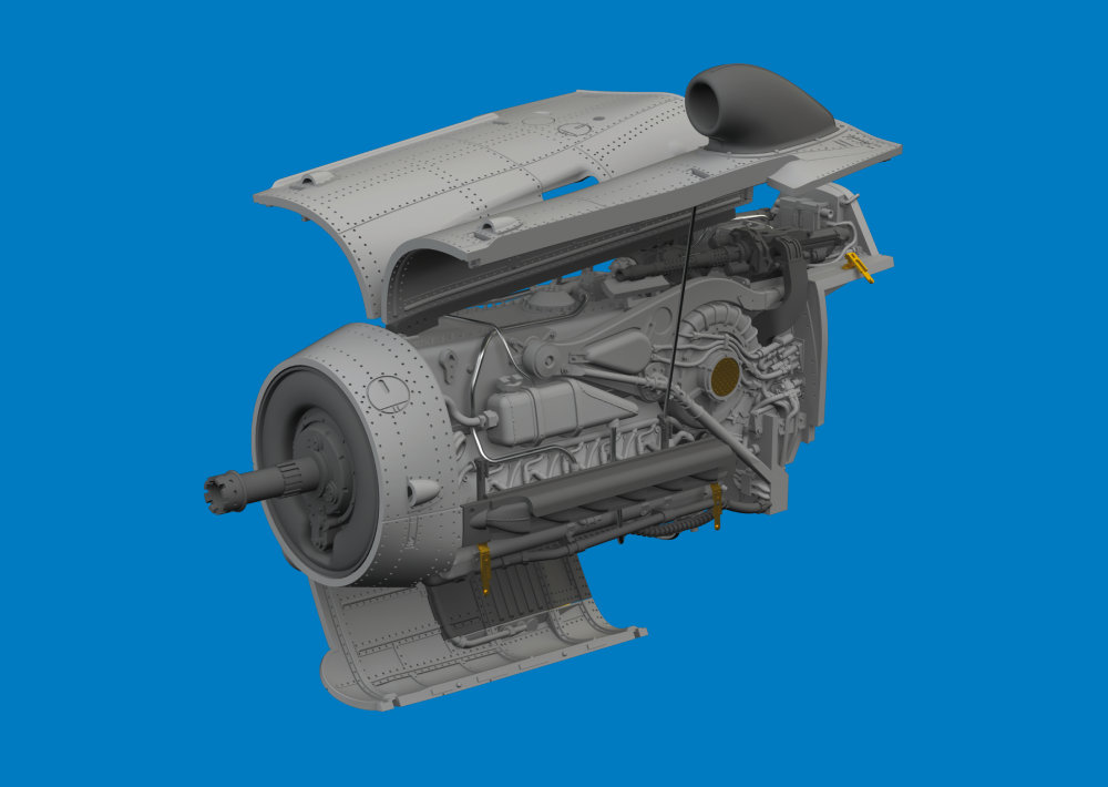 BRASSIN 1/72 Bf 109K-4 engine PRINT (EDU)
