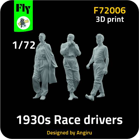 1/72 Race Drivers 1930s (3 fig.) 3D-Printed