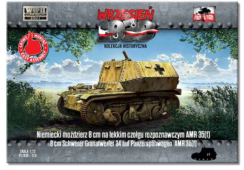 1/72 8cm Schwerer Granatw. 34 auf Pzspwgn. AMR 35