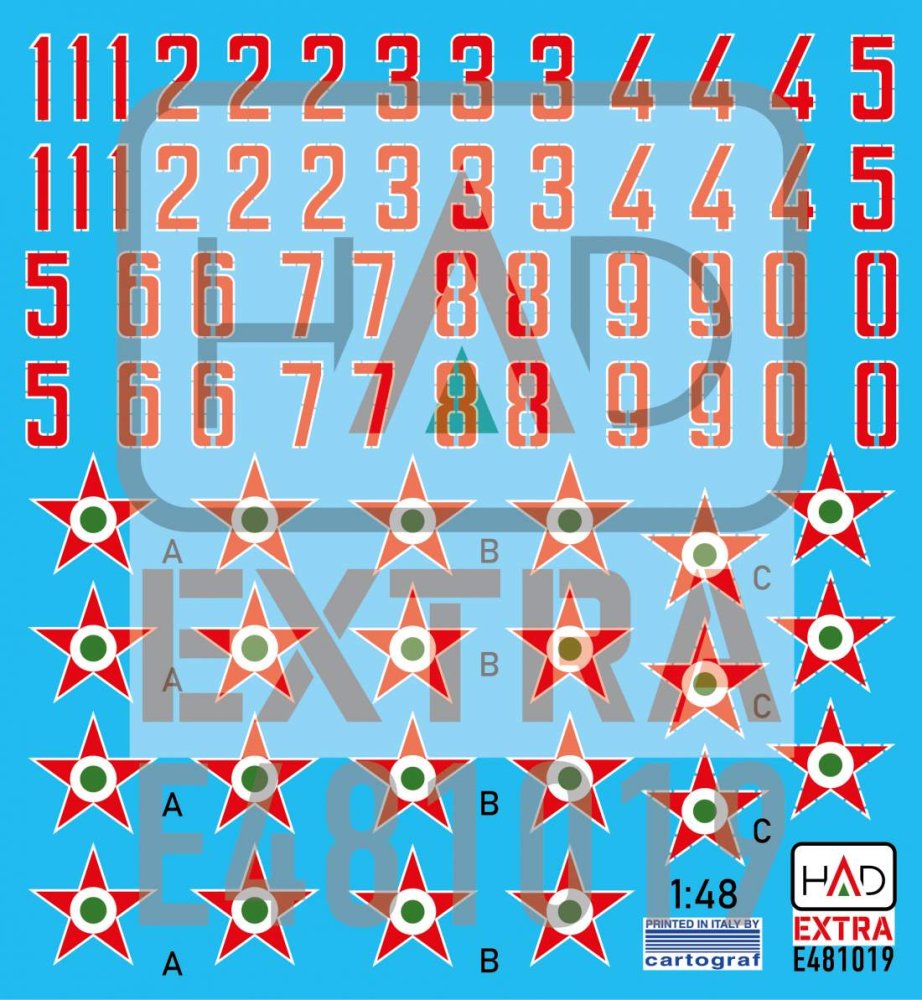 1/48 Decal Hungarian Nat.Insignias&numbers 1951-90