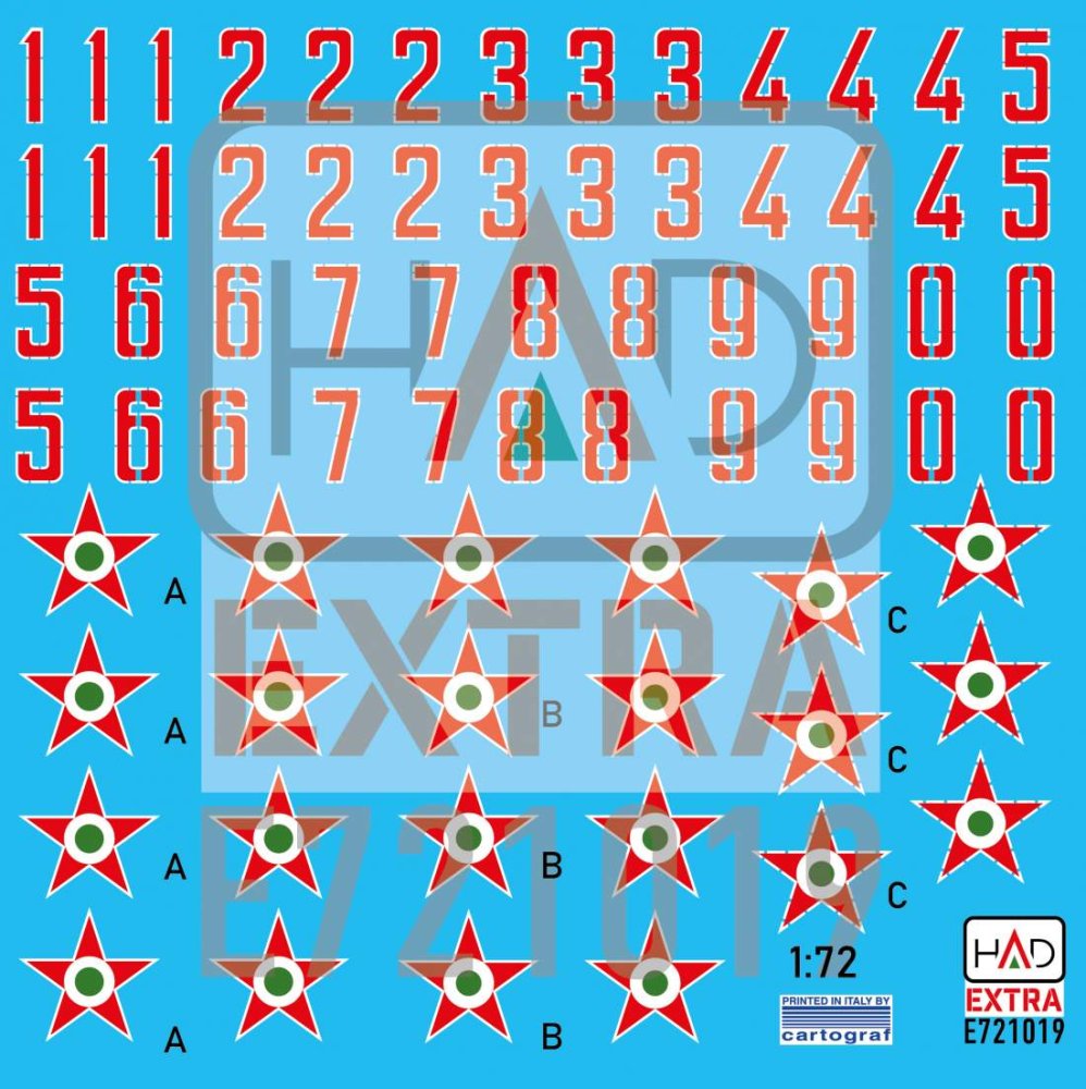 MODELIMEX Online Shop | 1/72 Decal Hungarian Nat.Insignias&numbers 1951 ...