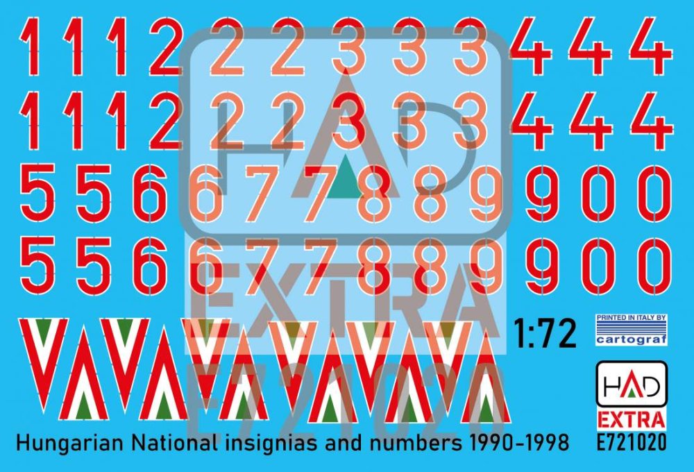 1/72 Decal Hungarian Nat.Insignias&numbers 1990-98