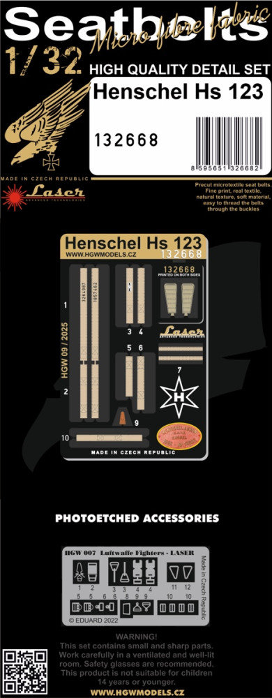 1/32 Seatbelts Henschel Hs 123 (ICM)