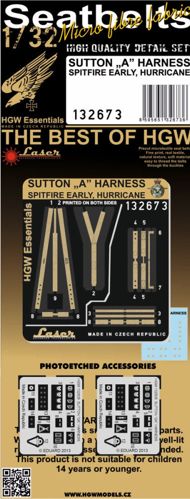 1/32 Sutton 'A' Harness (Spitfire early,Hurricane)