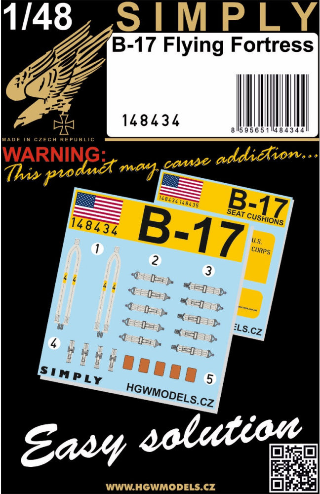 1/48 Seatbelts B-17 Flying Fortress (SIMPLY) I.