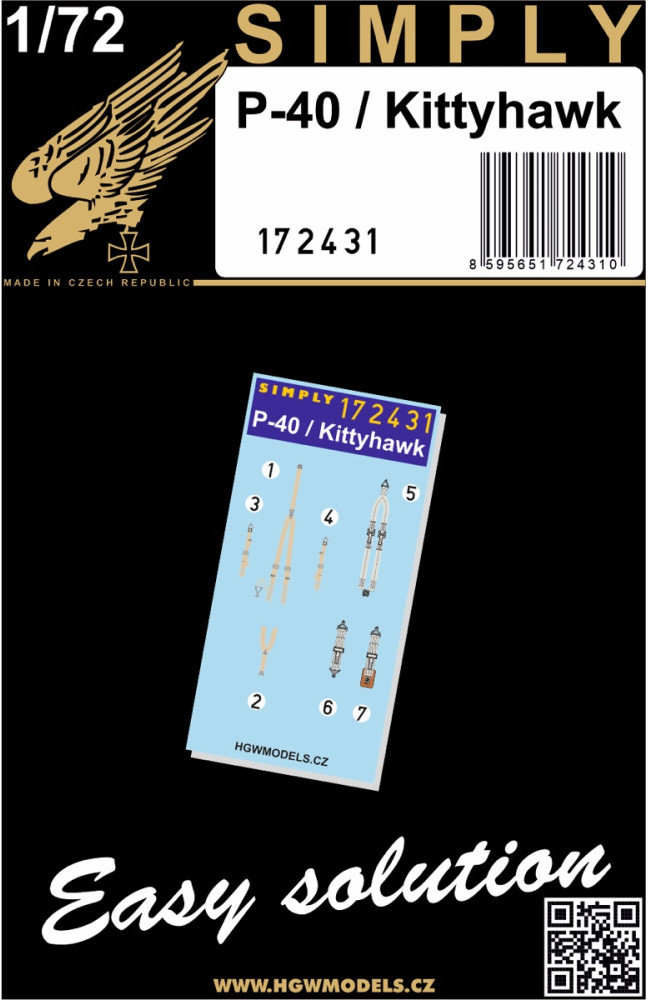1/72 Seatbelts P-40 / Kittyhwak (SIMPLY)