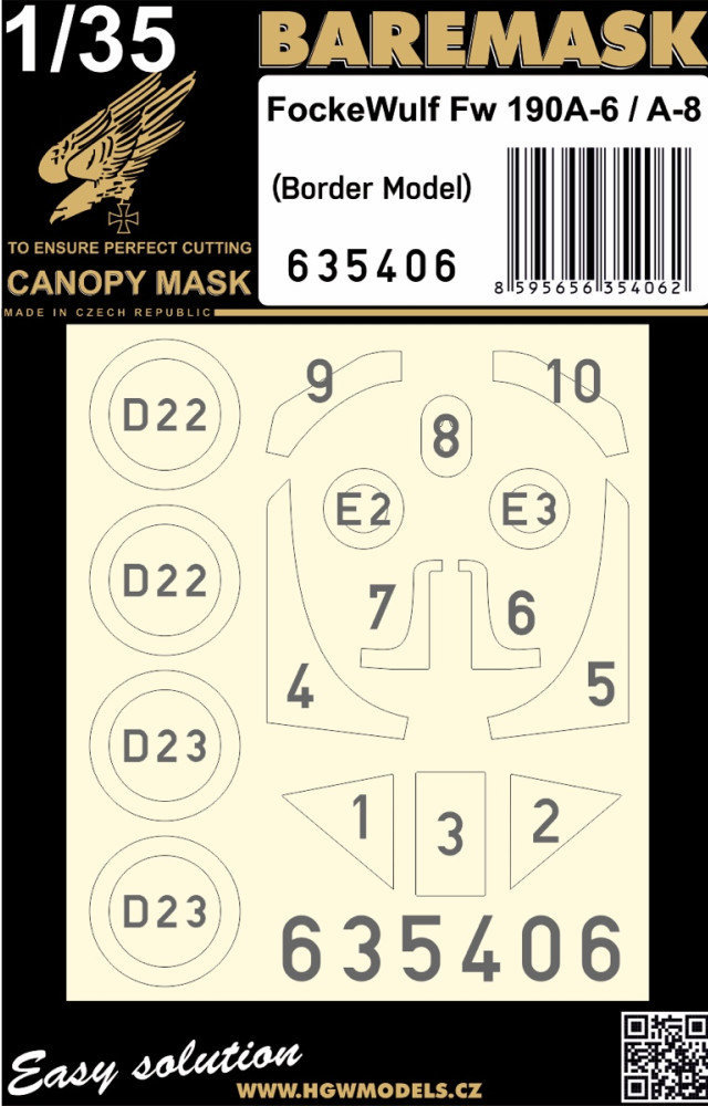1/35 Mask Focke-Wulf Fw190 A-6/A-8 (BORDER)