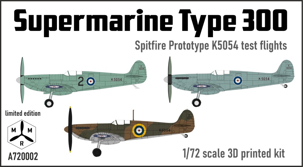 1/72 Spitfire Prototype K5054 - Stages 2,3,4 (3D)