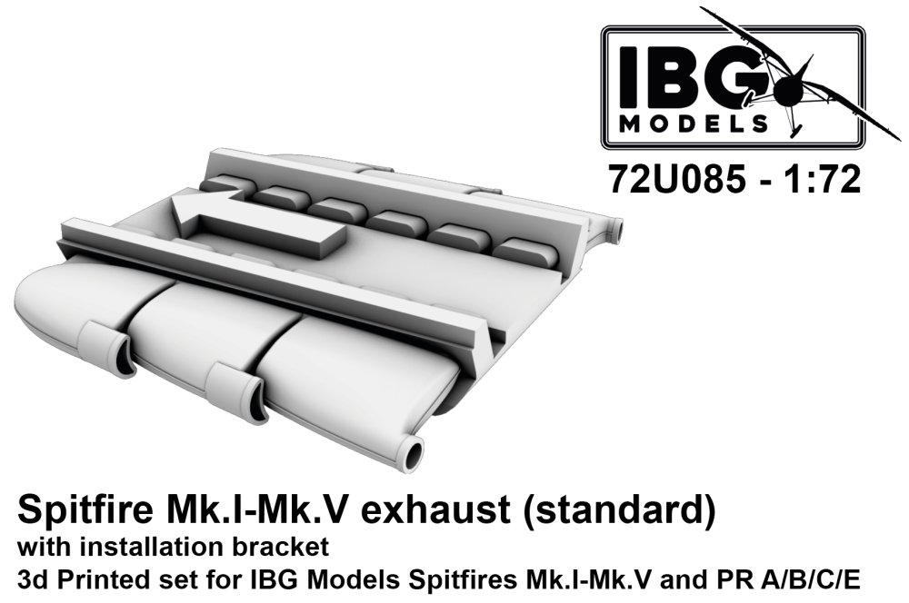 1/72 Spitfire Mk.I-Mk.V & PR Type A/B/C/E exhaust