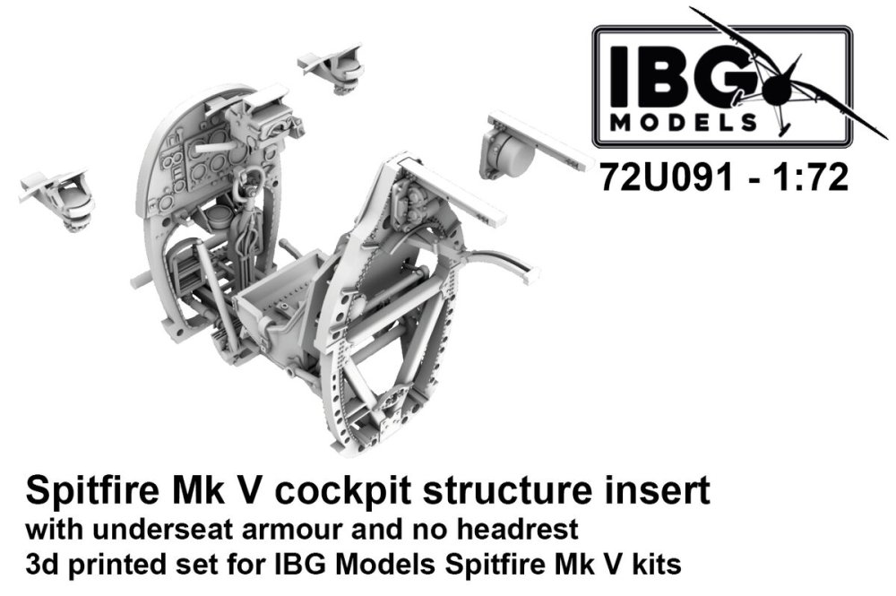 1/72 Spitfire Mk.V Cockpit with underseat armour