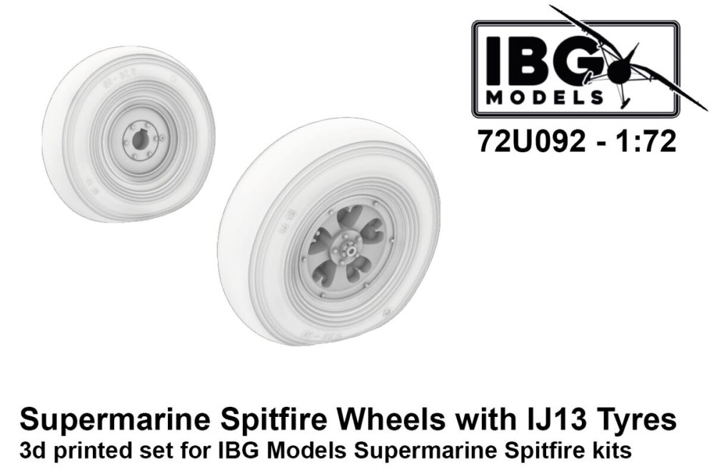 1/72 Supermarine Spitfire Wheels w/ IJ13 tyres