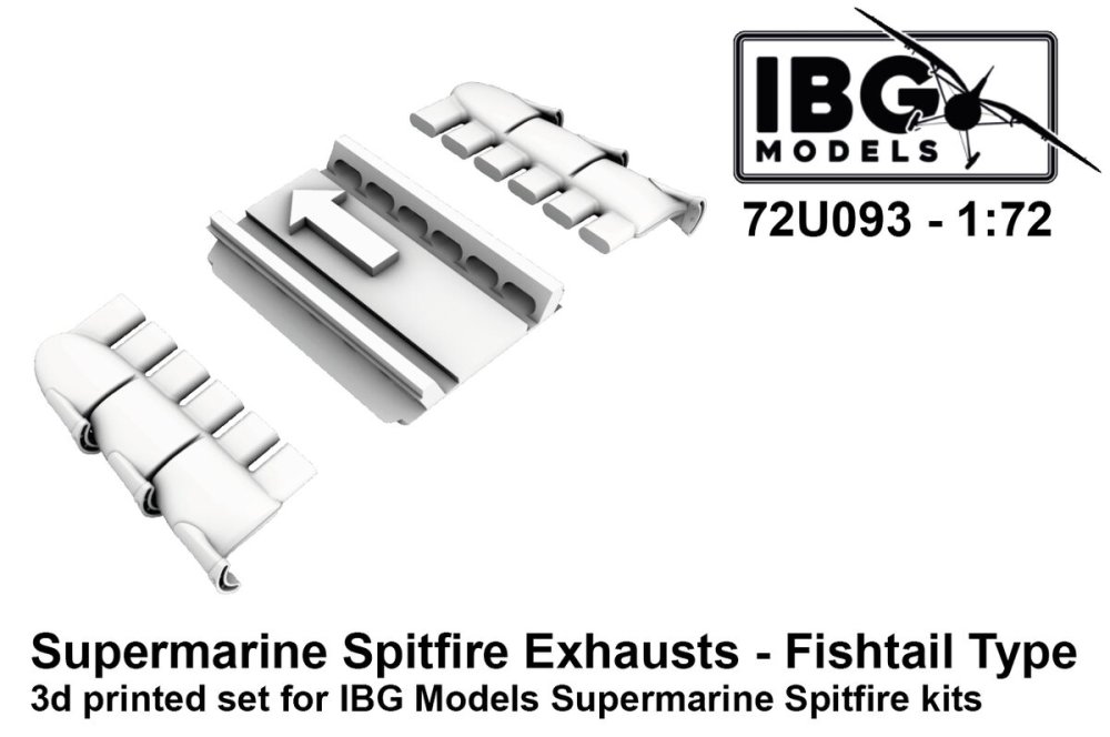 1/72 Supermarine Spitfire Exhausts Fishtail Type
